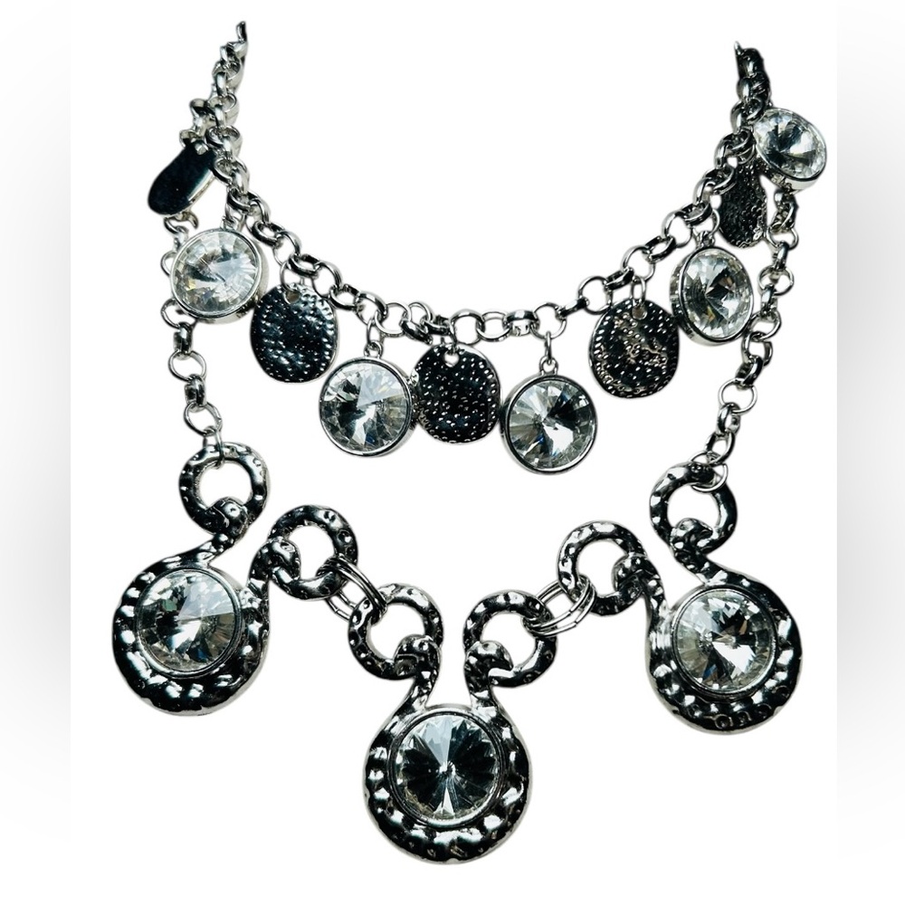 Statement Necklaces Rhinestone And Silver Tone Ne… - image 2